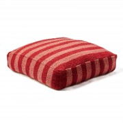 Bonnie and Neil | Pouffe | Boucle Stripe Burgundy